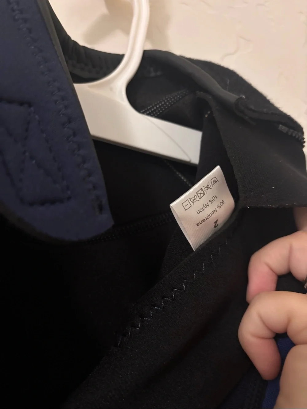 Goldfin Blue and black neoprene wetsuit with gray panels size 2